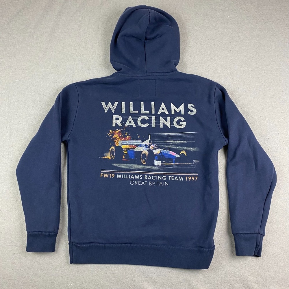 Abercrombie Fitch McLaren Racing Team F1 Hoodie Mens XS Graphic Blue